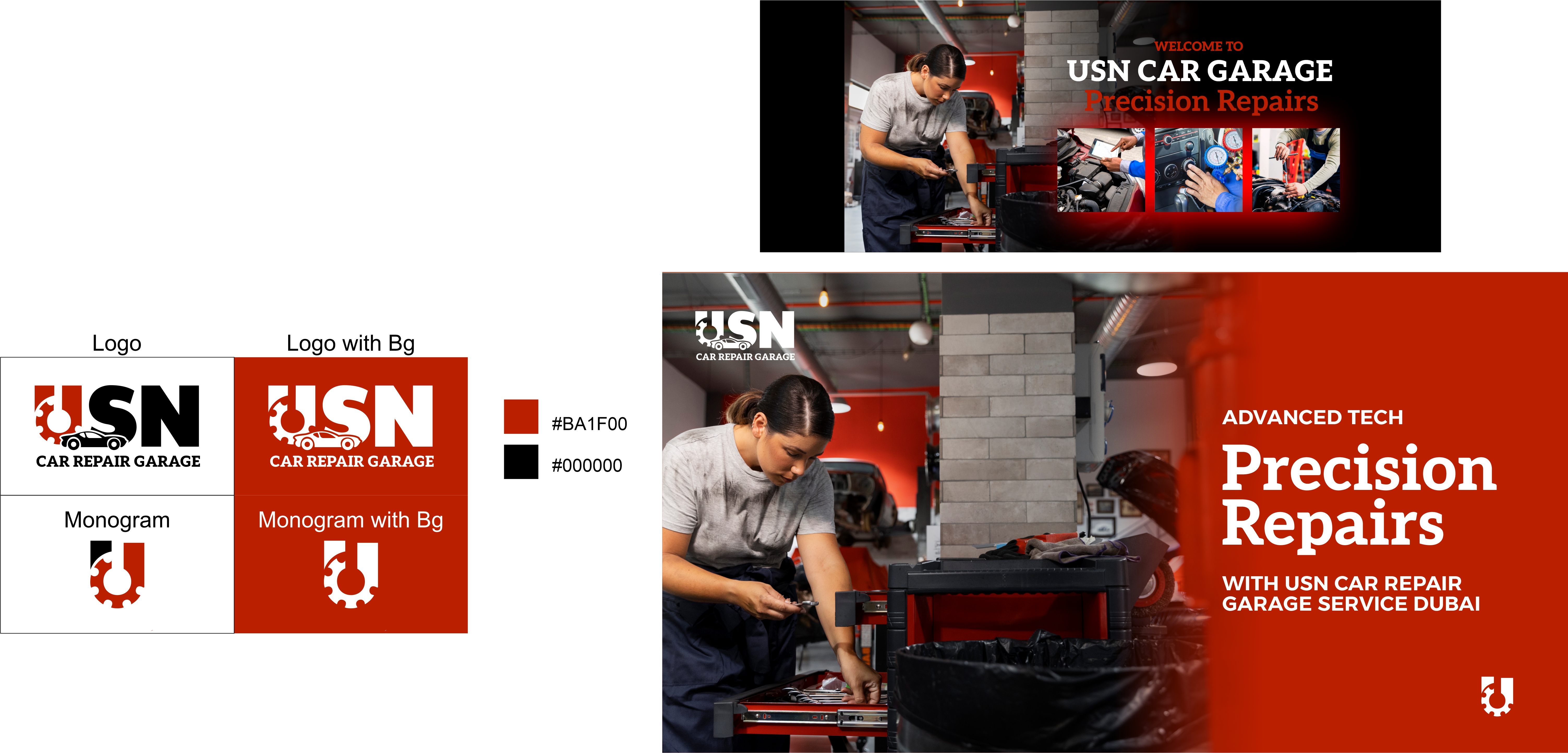 USN Car Repair Garage Branding
